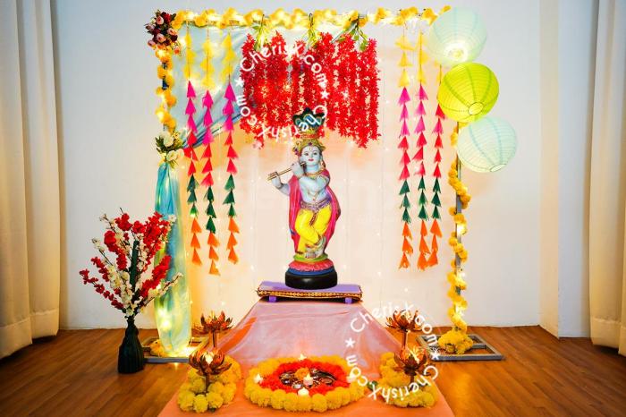 Janmashtami decoration krishna jhula decor designcafe decorations pooja