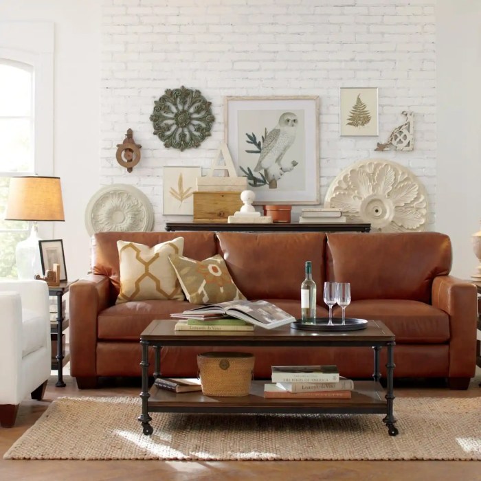 How decorate a living room with brown sofa