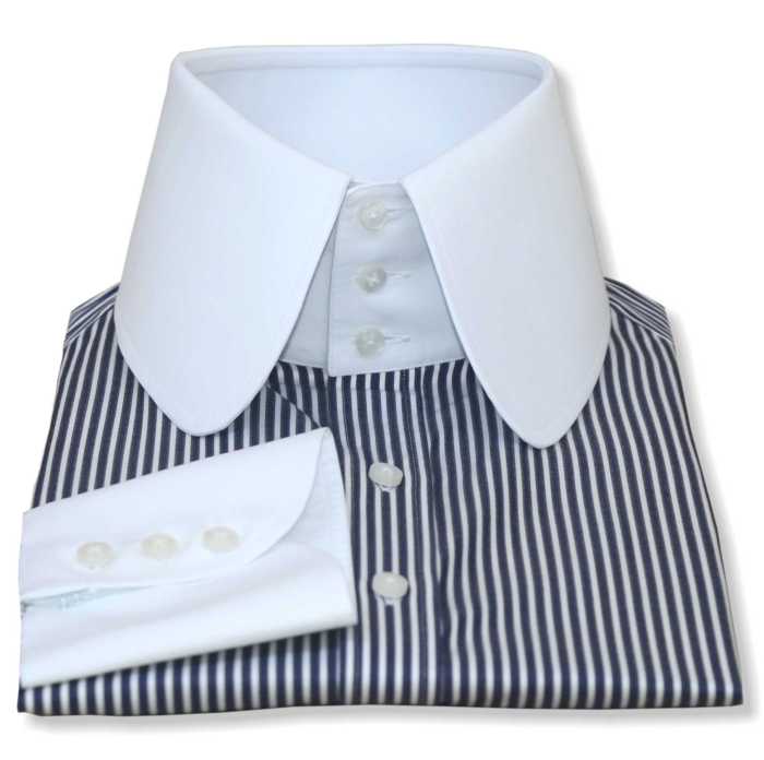 Band collar mens dress shirt