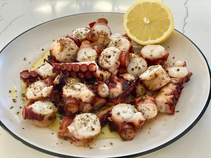 How to cook grilled octopus greek style