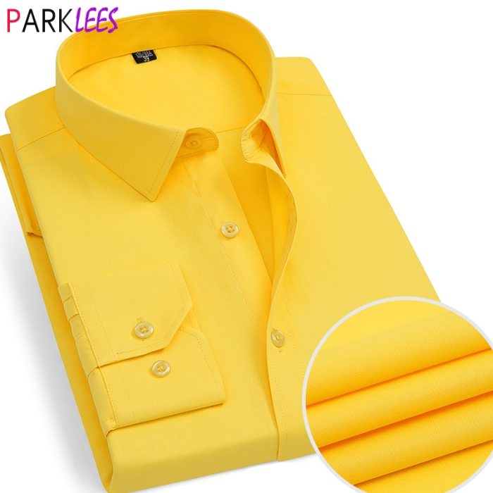 Men's yellow dress shirts