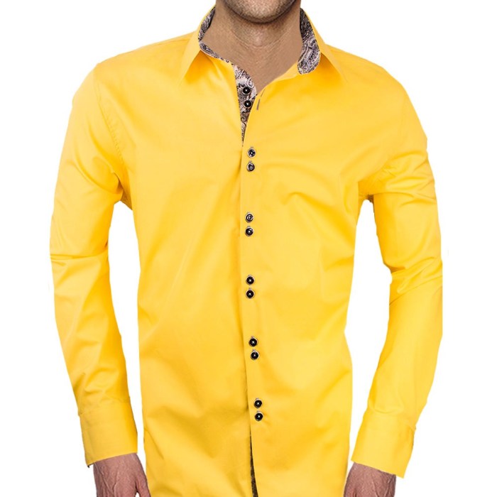 Men's yellow dress shirts