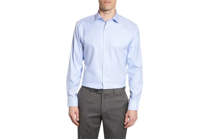 Blue mens dress shirt